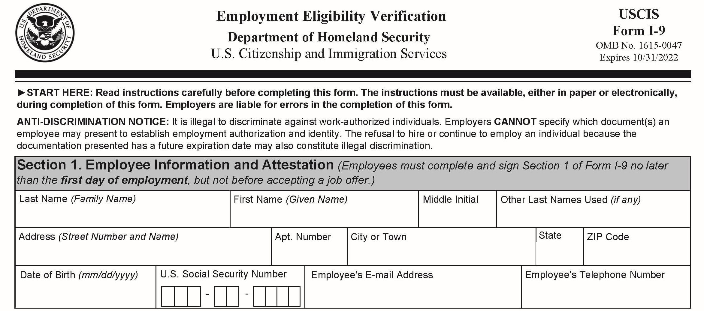 DHS Has Instituted A New Form I-9 And Modernized The Employment  Verification Process - Schwartz Rollins Employment Law